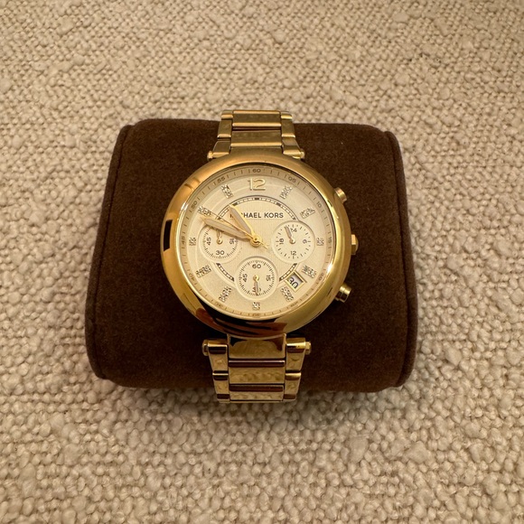 Michael KORS Parker Chronograph Champagne Dial Gold-tone Ladies Watch MK5701 - Picture 3 of 8